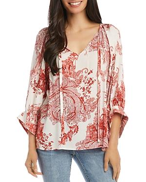 Karen Kane Blouson-sleeve Peasant Top