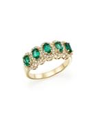 Emerald And Diamond Statement Ring In 14k Yellow Gold - 100% Exclusive
