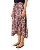 Ba & Sh Yeather Floral Print Faux Wrap Midi Skirt