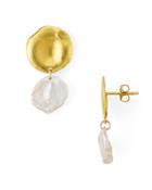 Chan Luu Cultured Freshwater Pearl Dangle Drop Earrings In 18k Gold-plated Sterling Silver