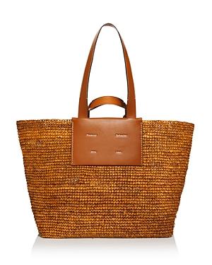 Proenza Schouler Morris Extra Large Leather-trimmed Raffia Tote
