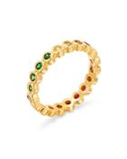 Temple St. Clair 18k Yellow Gold Classic Multi Gemstone Bezel Eternity Band