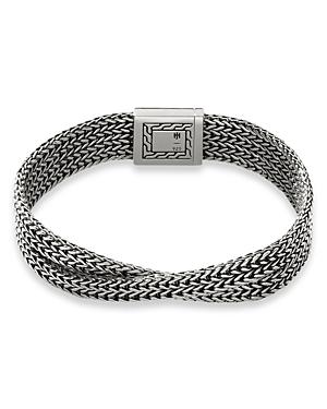John Hardy Sterling Silver Classic Chain Double Row Crossover Chain Bracelet