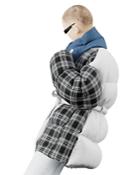 Bacon Dada 78 Patch Print Blocked Down Coat