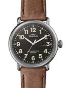 Shinola The Runwell Brown Leather Strap Watch, 47mm