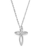 Bloomingdale's Sterling Silver Looped Cross Pendant Necklace, 18 - 100% Exclusive