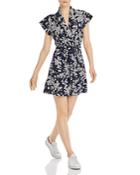 French Connection Rishiri Floral-print Jersey Mini Dress