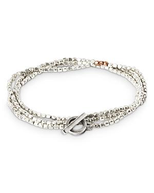 The Monotype Darius Breaded Triple Wrap Bracelet