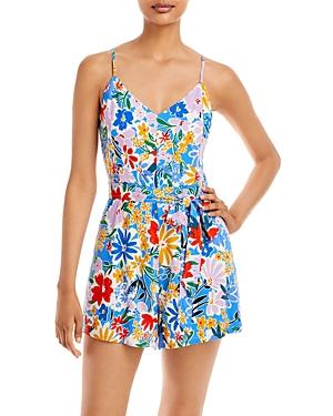 Aqua Ojai Floral Romper - 100% Exclusive