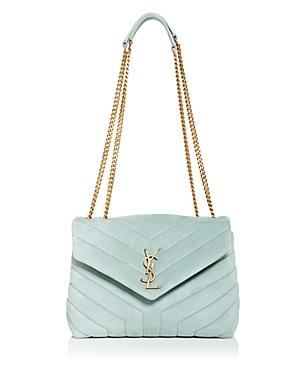 Saint Laurent Loulou Small Quilted Suede Crossbody