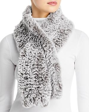 Surell Faux Fur Knit Pull Through Scarf - 100% Exclusive