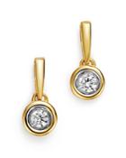 Bloomingdale's Diamond Bezel Set Drop Earrings In 14k Yellow Gold, 0.20 Ct. T.w. - 100% Exclusive