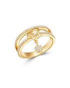 Bloomingdale's Diamond Butterfly Charm Ring In 14k Yellow Gold, 0.33 Ct. T.w. - 100% Exclusive
