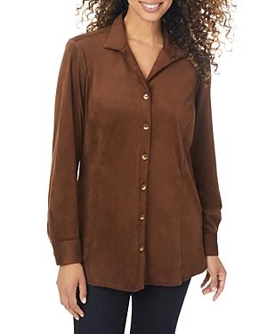 Foxcroft Willa Faux Suede Shirt