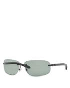 Ray-ban Polarized Rimless Oval Sunglasses - Compare At $210