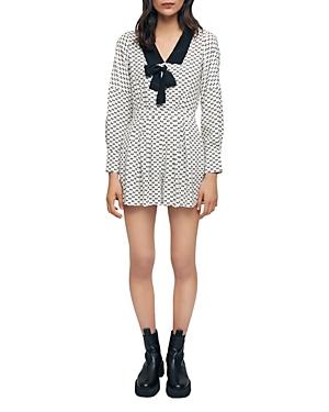Maje Istel Bow Print Romper