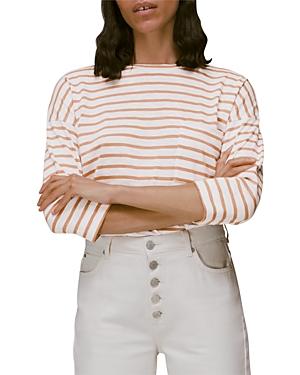 Whistles Striped Pocket Cotton Top
