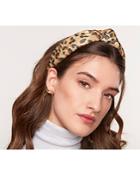 Lele Sadoughi Knotted Leopard Print Headband