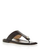 Stuart Weitzman Women's Goldie Square Toe Thong Sandals