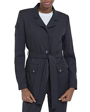 The Kooples Plain Tencel Belted Jacket