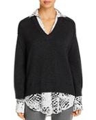 Brochu Walker Wool & Cashmere Layered-look Sweater