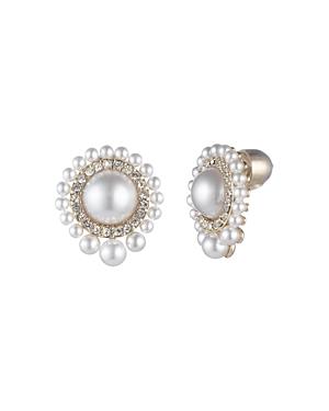 Carolee Simulated Pearl Gradient Round Earrings