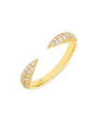 Adinas Jewels Pave Open Claw Ring