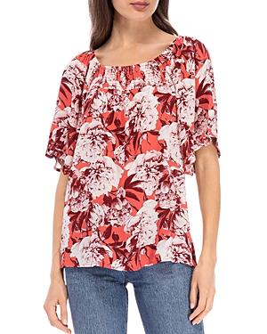 B Collection By Bobeau Smocked Elbow Sleeve Top