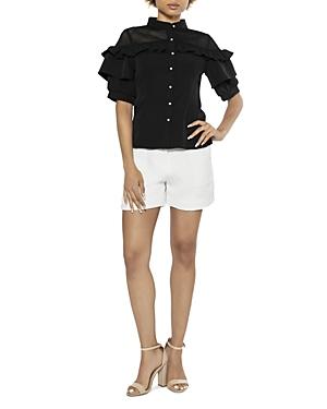 Gracia See Through Shoulder Ruffle Sleeve Blouse (49% Off) - Comparable Value $88