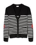 Kate Spade New York Striped Heart Patch Cardigan