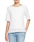 Vince Lace Overlay Top