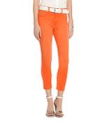 Lauren Ralph Lauren Cropped Skinny Jeans In Cabana Orange
