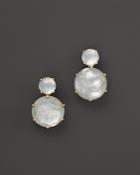 Ippolita 18k Rock Candy 2 Stone Post Earrings In Mother-of-pearl Doublet