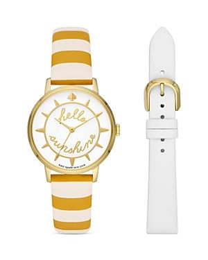 Kate Spade New York Metro Solar Watch Gift Set, 34mm