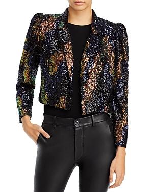 Aqua Sequined Puff Sleeve Blazer - 100% Exclusive