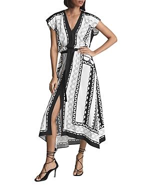 Reiss Hayley Printed Midi Dress
