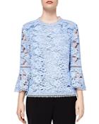 Ted Baker Caetlyn Bell-sleeve Lace Top
