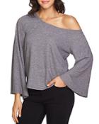 1.state One-shoulder Bell Sleeve Sweater
