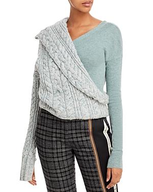 Hellessy Kristina Mixed Media Asymmetric Sweater