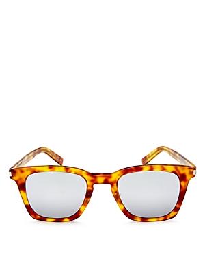 Saint Laurent Slim Mirrored Square Sunglasses, 47mm