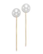 Bloomingdale's Cultured Freshwater Pearl Wire Hoop Earrings In 14k Yellow Gold