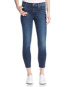 Mother Double Fray Charmer Crop Jeans In Photo Finish