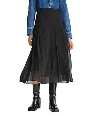 The Kooples Pleated Midi Skirt