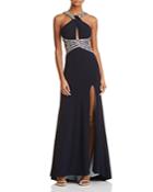 Aqua Embellished Open-back Gown - 100% Exclusive