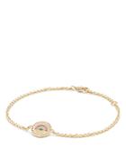 David Yurman Cable Collectibles Rainbow Bracelet With Pink Sapphire, Yellow Sapphire & Tsavorite In 18k Gold