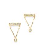 Bloomingdale's Diamond Chain Bar Earring In 14k Yellow Gold, 0.36 Ct. T.w. - 100% Exclusive