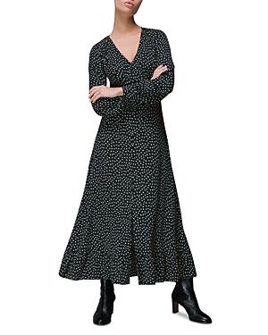 Whistles Stamp Spot Print Midi Dress