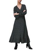 Whistles Stamp Spot Print Midi Dress