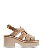 Clergerie Women's Claudia Raffia Platform Sandals