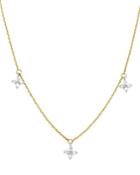 Bloomingdale's Diamond Clover Station Necklace In 14k White & Yellow Gold, 0.30 Ct. T.w. - 100% Exclusive